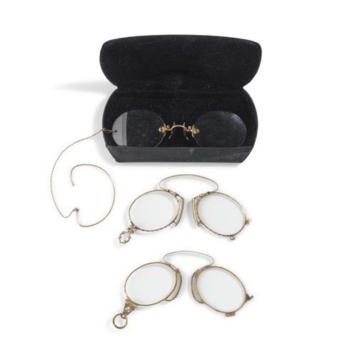 THREE GOLD PINCE-NEZ