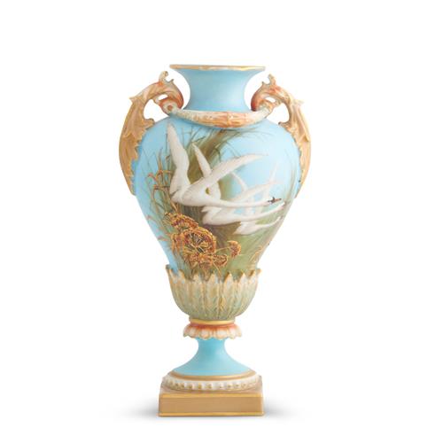 A Royal Worcester Porcelain Vase Decorated By Charles Baldwyn Shape 1937, Date Cipher For 1900
