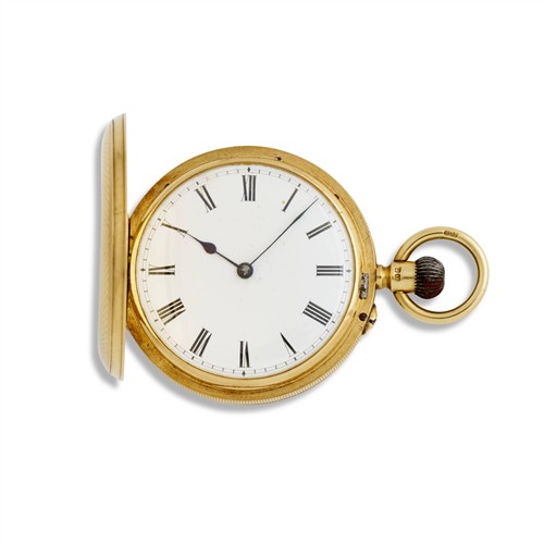 16 · T T JONES & SON AN 18CT GOLD HUNTINGCASED POCKETWATCH CIRCA 1887