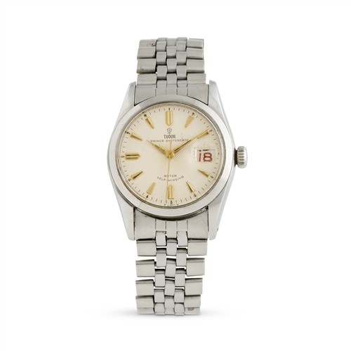39A · TUDOR PRINCE OYSTERDATE REF ??? A STAILESS STEEL BRACELET WATCH WITH DATE CIRCA 1955