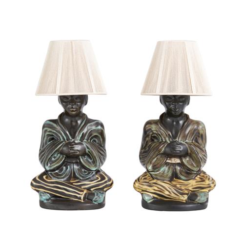EINAR JOHANSEN PAIR OF BUDDHA TABLE LAMPS FOR SØHOLM