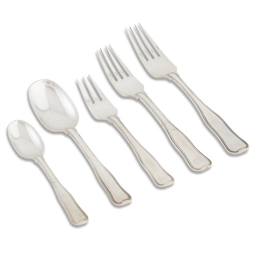 76 · A SUITE OF GEORG JENSEN STERLING SILVER 'OLD DANISH' PATTERN FLATWARE Second half 20th century to Harald Nielsen's 1947 design