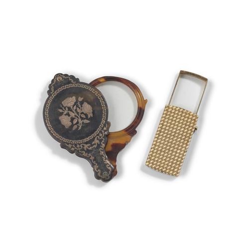 32 · A GOLD TIFFANY MAGNIFIER AND AN ITALIAN TORTOISESHELL MAGNIFIER *CITES permit may be required for export