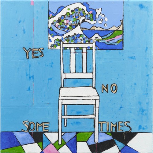 KATHERINE HATTAM (born 1950) Yes, No, Maybe 2007 mixed media on canvas 61 x 61cm