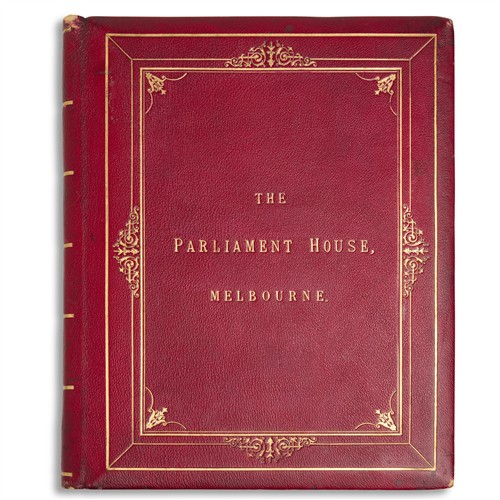 27 · JENKINS, George H., A MONOGRAPH ON THE PARLIAMENT HOUSE, MELBOURNE Inscribed by the author to the Countess of Hopetoun