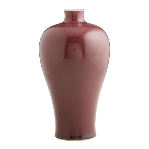 83 · A CHINESE COPPER RED MEIPING VASE, QING DYNASTY (1644 - 1911)