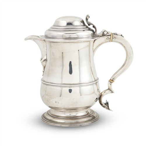 A GEORGE III STERLING SILVER COVERED JUG Walter Brind, London, 1771