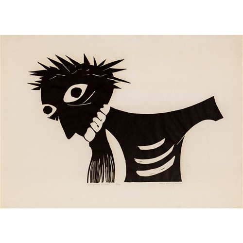 NOEL COUNIHAN (1913-1986) Laughing Christ 1970 linocut, ed. 72/120 58 x 80.5cm (sheet)