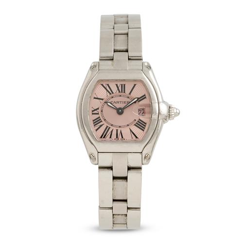 CARTIER ROADSTER REF 2675 A STAINLESS STEEL BRACELET WATCH WITH DATE CIRCA 2010
