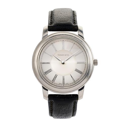 77 · TIFFANY & CO. RESONATOR STAINLESS STEEL WRIST WATCH