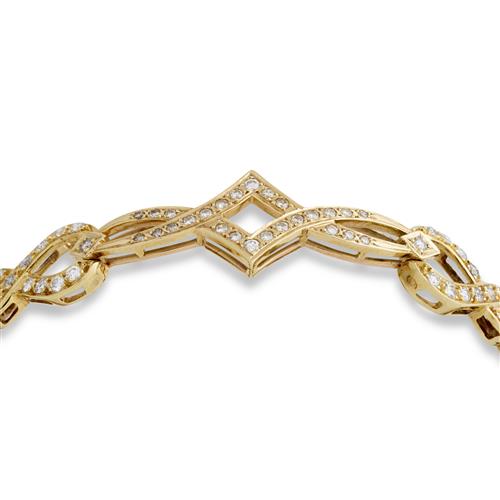 14ct Gold And Diamond Bracelet