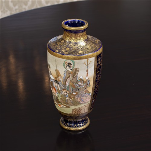 71 · A SATSUMA SEVEN GODS VASE