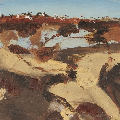 LUKE SCIBERRAS (born 1975) Cobar Study 2009 oil on board 20 x 20cm (22 x 22cm framed)