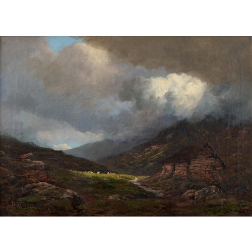 3 · HANS HEYSEN (1877-1968) Scottish Landscape with Sheep Grazing c.1901 oil on canvas 55.5 x 77cm (71 x 92cm framed)