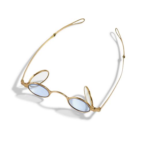 55 · GILT METAL DOUBLE LENS SPECTACLES