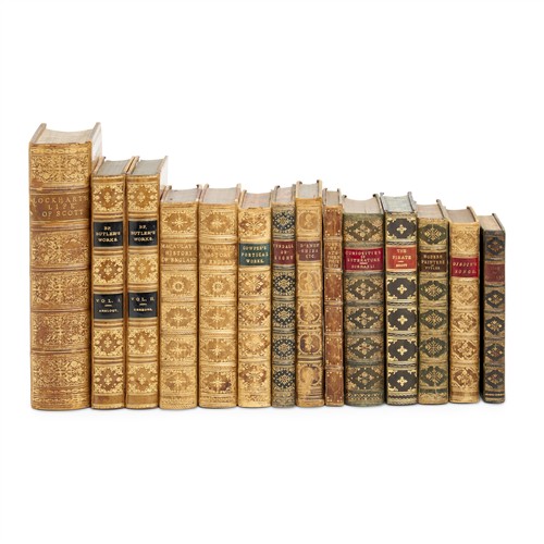 57 · BOOKS: A GROUP OF ATTRACTIVE ANTIQUE GILT LEATHER BINDINGS Variously second half 19th century