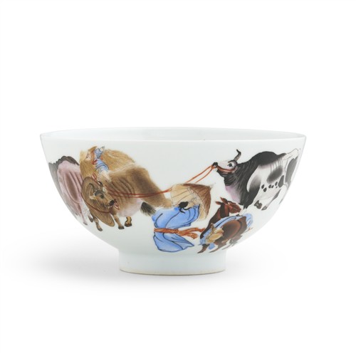 1091 · A FINE CHINESE FAMILLE -ROSE BOWL, XUANTONG FOUR-CHARACTER IRON RED MARK, 20TH CENTURY