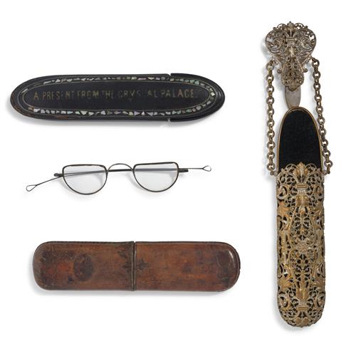 67 · A CHATELAINE CASE, A PAIR OF SPECTACLES AND TWO CASES