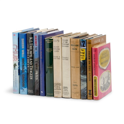 54 · BOOKS: A GROUP ON MOUNTAINEERING, INCLUDING A COPY OF ARNOLD LUNN, THE MOUNTAINS OF YOUTH INSCRIBED BY THE AUTHOR (12 vols)