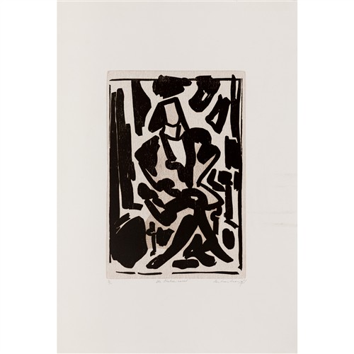 92 · IAN ARMSTRONG (1923-2005) The Italian Model 1987 woodcut, ed. 2/30 32.5 x 22cm (image); 57 x 38.5cm (sheet)