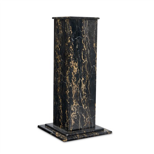 AN ART DECO STYLE MARBLE PEDESTAL