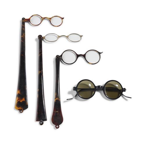 76 · THREE LORGNETTES AND A PAIR OF SUNGLASSESS *CITES permit may be required for export