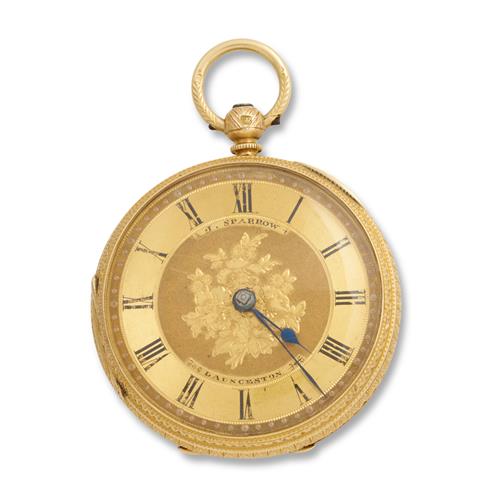 An 18ct Gold Openface Pocket Watch Circa 1880 Retailed By J Sparrow Launceston