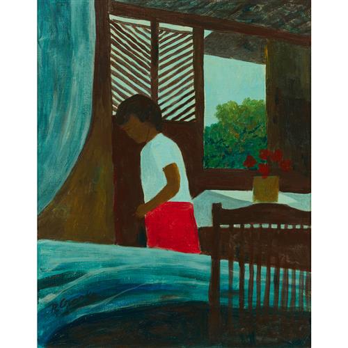 RAY CROOKE (1922-2015) (Islander) oil on canvas 50 x 39.5cm