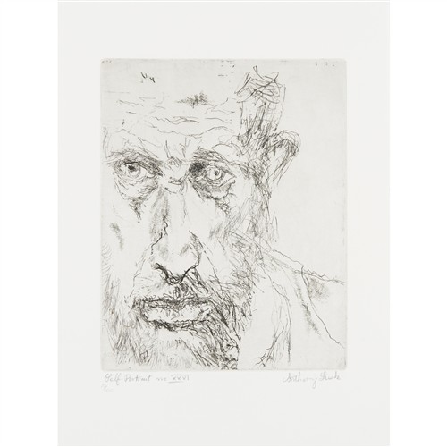 42 · ANTHONY LUSK (born 1942) Self Portrait No. XXVI etching, ed. 70/100 26 x 20.5cm (image); 38 x 28cm (sheet)