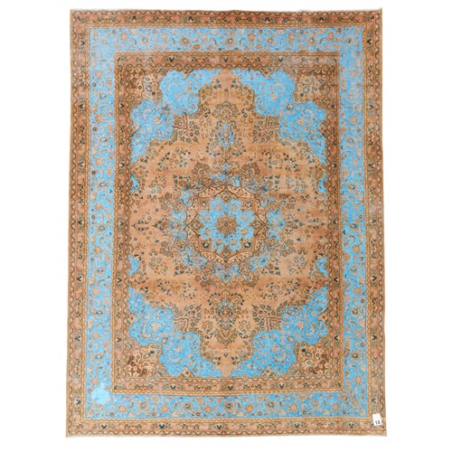 14 · A CONTEMPORARY OVER-DYED PERSIAN KERMAN (389L X 285W CM)