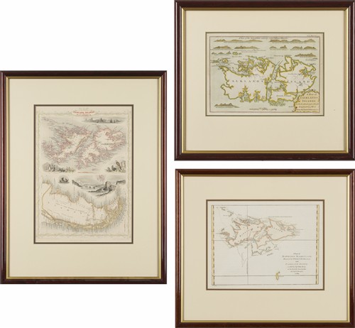 7 · THREE ANTIQUE MAPS OF THE FALKLAND ISLANDS AND VICINITY