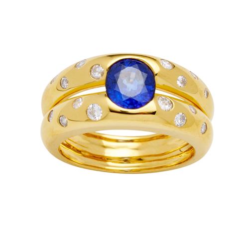 Sapphire And Diamond Ring