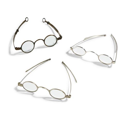 88 · TWO SILVER AND ONE BRASS SPECTACLES