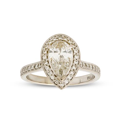 18ct White Gold And Diamond Ring