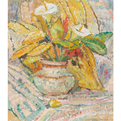 2 · GRACE COSSINGTON SMITH (1892-1984) Still Life with Lilies oil on board 43.5 x 38.5cm