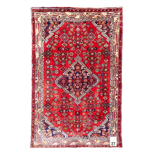 27 · A HAND-KNOTTED PERSIAN ENJELAS (145L X 95W CM
