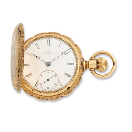 Elgin National Watch Company A 14ct Gold And Enamel Huntingcased Pocketwatch 1880s