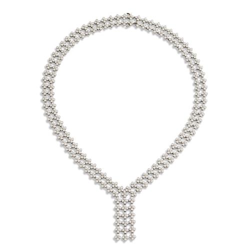 Tiffany & Co., Platinum And Diamond Lace Necklace
