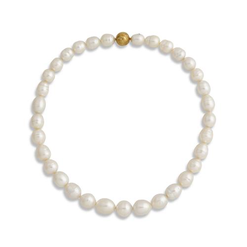 Paspaley, 18ct Gold, Diamond And South Sea Pearl Necklace