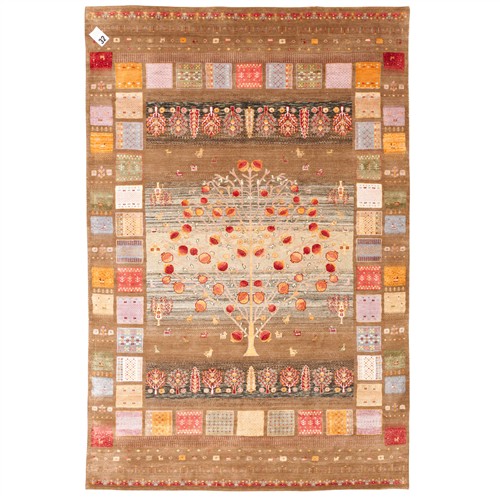 32 · A NEW SILK & WOOL POMEGRANATE TREE LORIBAFT (304L X 203W CM)
