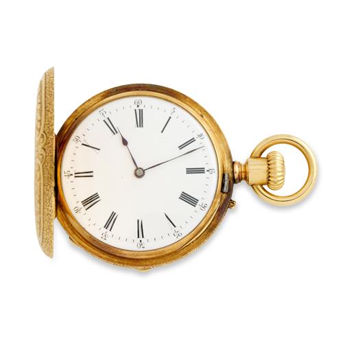 Plojoux Geneve An 18ct Gold Huntingcased Pocketwatch Circa 1870