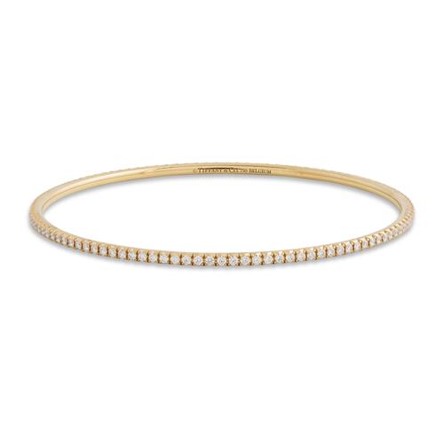 46 · TIFFANY & CO., 18CT ROSE GOLD AND DIAMOND BANGLE
