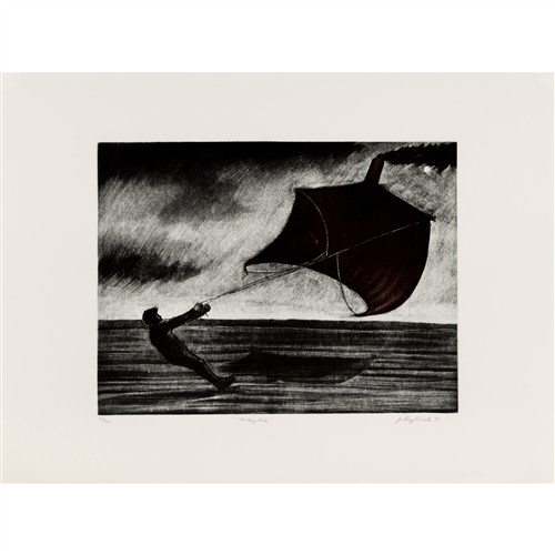 68 · GEOFFREY RICARDO (born 1964) Factory Kite 1991 drypoint etching, ed. 53/55 37 x 49cm (image); 57 x 76cm (sheet)