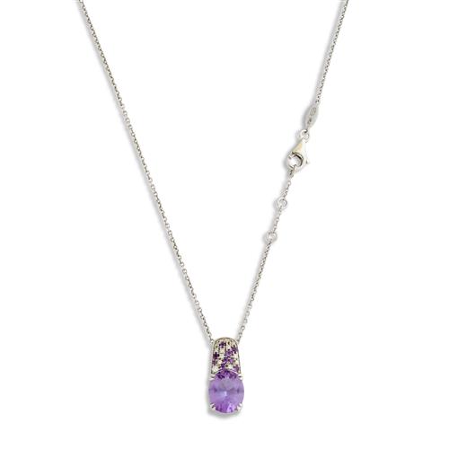 Mauboussin, 18ct White Gold, Diamond And Amethyst 'Plaisir D'Amour' Necklace