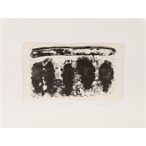 JUDY WATSON (born 1959) Angels in the Dust 1991 lithograph and chine collé, ed. 2/55 30 x 52cm (sheet)