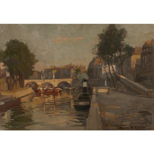 HANS HEYSEN (1877-1968) On the Seine, Paris 1901 oil on canvas laid on board 22.5 x 32.5cm