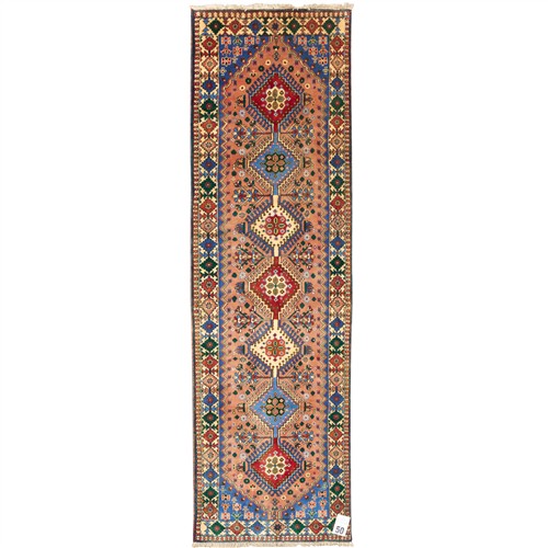 50 · A NATURAL-DYE PERSIAN YALLAMEH RUNNER (280L X 85W CM)