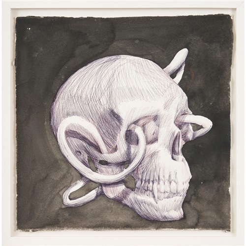 59 · BEN QUILTY (born 1973) Untitled 2007 Chinese drawing ink and biro on Aquari paper 47 x 47cm (54.5 x 54cm framed)
