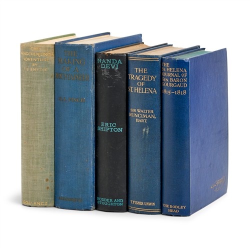 25 · BOOKS: A SMALL GROUP OF DIVERSE INTEREST INCLUDING NAPOLEON'S EXILE ON St HELENA AND MOUNTAINEERING (5 vols)