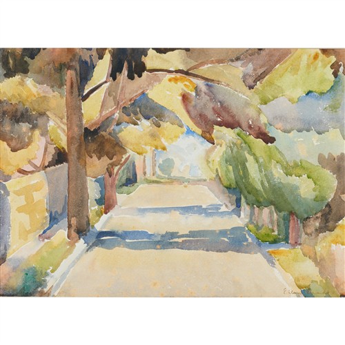 66 · EILEEN BERNDT (1910-1992) (Along the Road) watercolour on paper 26 x 36cm